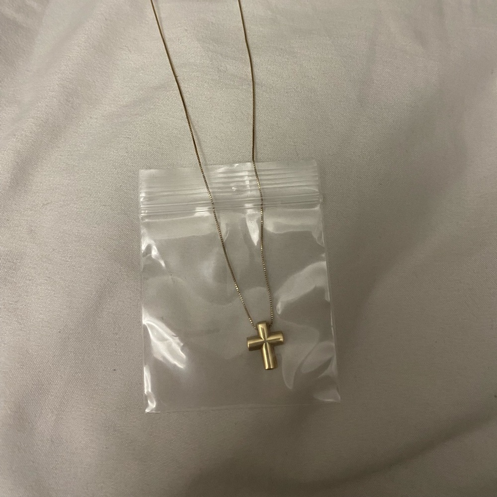 Eternagold petite cross necklace 14kt gold